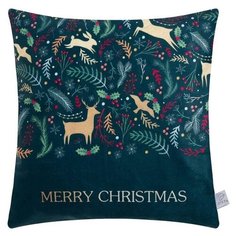 Чехол на подушку Этель "Merry Christmas" 40х40 см, 100% п/э, велюр 6489368