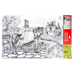 Коврик-раскраска большой "Принцесса" размер 68х48 см ЯиГрушка