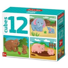 Кубики Мама и малыш (без обклейки) 12 шт BABY TOYS Десятое королевство
