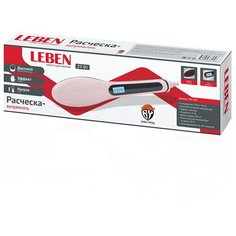 Электрическая расческа-выпрямитель,розовый Leben 29Вт макс. температура 230