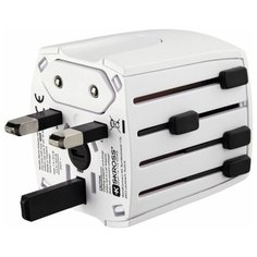 Адаптер-переходник Hama Travel (1 розетка), белый