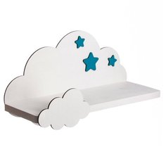 Полка "Облачко" белая, голубые звезды Сима ленд