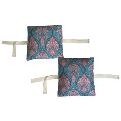 Набор бортиков в детскую кроватку "Кружева на синем" 8 шт. Marengo Textile