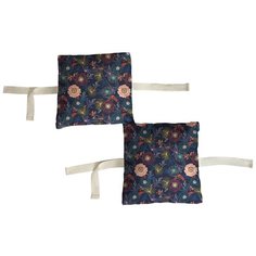 Набор бортиков в детскую кроватку "Цветы на синем" 12 шт. Marengo Textile