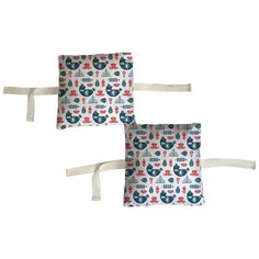 Набор бортиков в детскую кроватку "Синие курочки" 8 шт. Marengo Textile