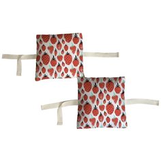 Набор бортиков в детскую кроватку "Пастельные клубнички" 8 шт. Marengo Textile