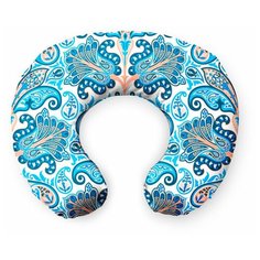 Подушка для беременных и кормящих (круглая) "Голубые цветы" Marengo Textile