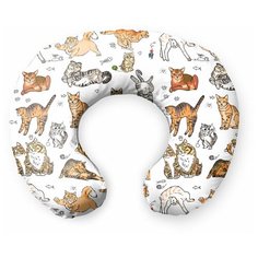 Подушка для беременных и кормящих (круглая) "Кисы" Marengo Textile