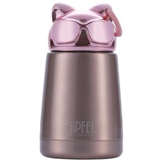 Классический термос GIPFEL Kitty, 0.3 л розовый металлик