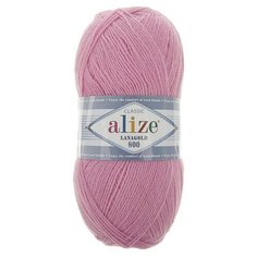 Пряжа ALIZE "Lanagold 800", 49% шерсть, 51% акрил, 800 м*100 г, 98 розовая