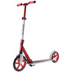 Самокат Malamut "Silver", цвет: серебряный, красный, 2-х колесный, складной