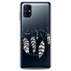 Чехол Силиконовый Samsung Galaxy M31s Гирлянда из перьев 3 Case Place