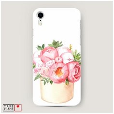 Чехол Пластиковый iPhone XR (10R) Коробка с пионами Case Place