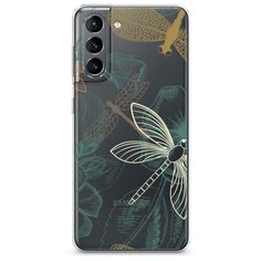 Чехол Силиконовый Samsung Galaxy S21 Тени стрекоз Case Place