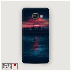 Чехол Пластиковый Samsung Galaxy A5 2016 Лодка в закате Case Place