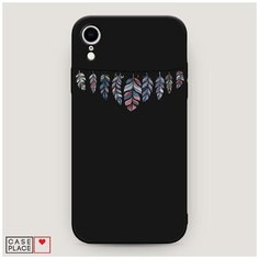 Чехол силиконовый Матовый iPhone XR (10R) Гирлянда из перьев 1 Case Place