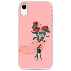 Силиконовый чехол "Розы и нож" на Apple iPhone XR / Айфон XR Case Place