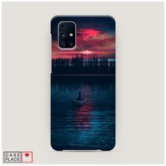 Чехол Пластиковый Samsung Galaxy M31s Лодка в закате Case Place
