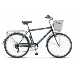 Городской велосипед STELS Navigator 250 Gent 26 Z010 (2018) 19 серый + корзина (требует финальной сборки)