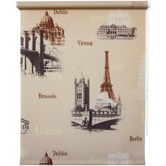 8946. Рулонная штора 100х175 Глобал бежевый Уют