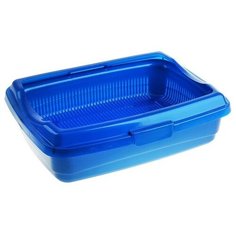 Atlantis Plast Туалет большой с сеткой и бортиком люкс, 43 х 33 х 12,5 см, микс Атлантис Пласт