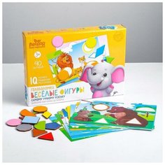 Мозаика с шаблонами «Весёлые фигуры» 4276319 Лесная мастерская