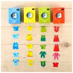 Обучающий набор «Сортер-копилка. Цветная стирка», по методике Монтессори 3979100 Iq Zabiaka