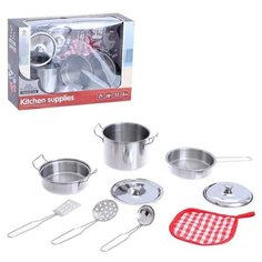 Набор металлической посуды "Маленький повар" 9 предметов 6626813 Сима ленд