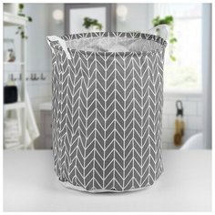 Доляна Корзина универсальная Доляна «Зигзаг», 35×35×45 см, цвет серый