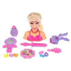 Кукла-манекен ТМ Карапуз для создания причесок 14 см, 12 аксессуаров для волос и косметика