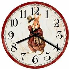 SvS Настенные часы SvS 3001086 Kids Заяц стиляга СВС