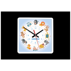 Часы настенные Centek СТ-7103 (дети) 25х25 см, квадрат, шаговый ход, кварцевый механизм