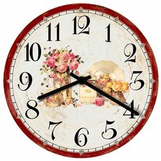 SvS Настенные часы SvS 3001087 Classic Подарок и розы СВС