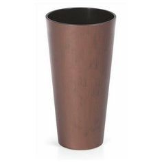 Кашпо для цветов Prosperplast Tubus Slim Corten 64+35л, кортен сталь