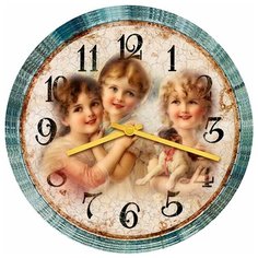 SvS Настенные часы SvS 3001089 Kids Три девочки и собака СВС