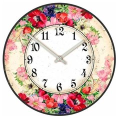 SvS Настенные часы SvS 3501030 Flowers Ассорти из цветов СВС