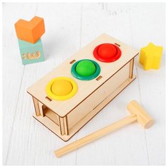 Стучалка-сортер «Классическая», с молотком, микс, d шарика: 3 см 3634552 Woodland
