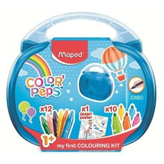 Набор для рисования Maped Colorpeps Jumbo 23 предмета (12 мелков, 10 фломастеров, раскраска) 1 шт.