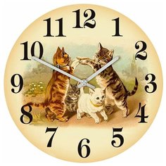 SvS Настенные часы SvS 3001058 Pets Кошачья семья СВС