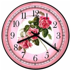 SvS Настенные часы SvS 3501028 Flowers Красные розы СВС