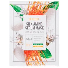 Набор Тканевая маска для лица PETITFEE протеины шелка Silk Amino Serum Mask, 10 шт