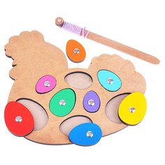 Smile Decor Игра с магнитами «Курочка-Несушка» цвет микс