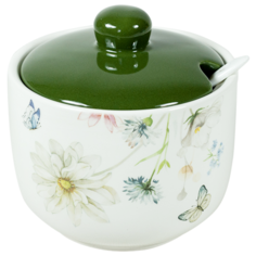 Банка для хранения 520 мл с ложкой Полевые цветы Rettal