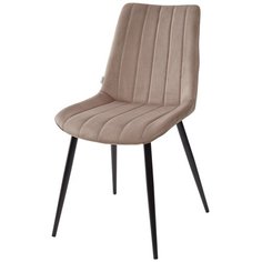 Стул FLIP / 4 шт. / Бежевый, велюр, черный металлический каркас / для кухни, для гостиной / G108-74 / M-City