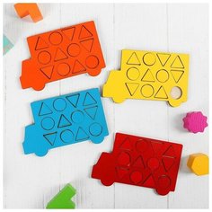 Лесная мастерская Мозаика "Грузовичок", 15 × 10 см, набор 4 шт.