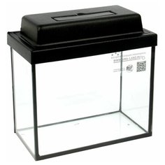 Пижон Аквариум прямоугольный Атолл с крышкой, 13 литров, 30 х 16 х 26/31,5 см, чёрный