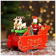Новогодний сувенир "Сани" 18х9х16.5 см 6261015 Лесная мастерская