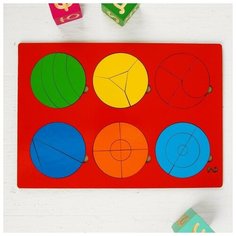 Оксва Головоломка логическая «Сложи круг №2», 30 × 21 см, по методике Никитина, микс