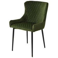 Стул сальери ( 1 шт. ) мягкий, для кухни, для гостиной, велюр, цвет - олива, на черном металлическом каркасе, со спинкой / #C14 / (М Сити) M-City