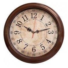 Настенные часы Бюрократ WallC-R77P коричневый (wallc-r77p35/brown)
